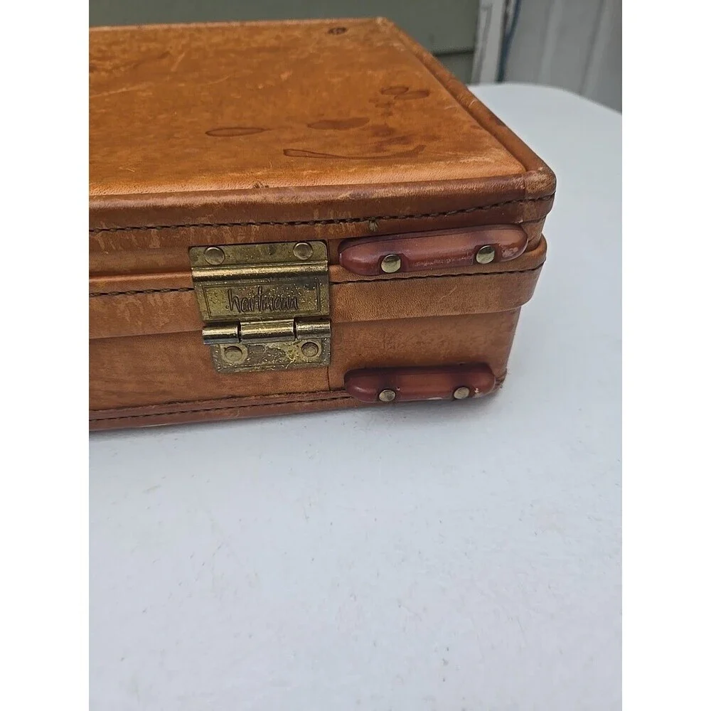 Vintage Hartmann briefcase leather attache tan brown classic business